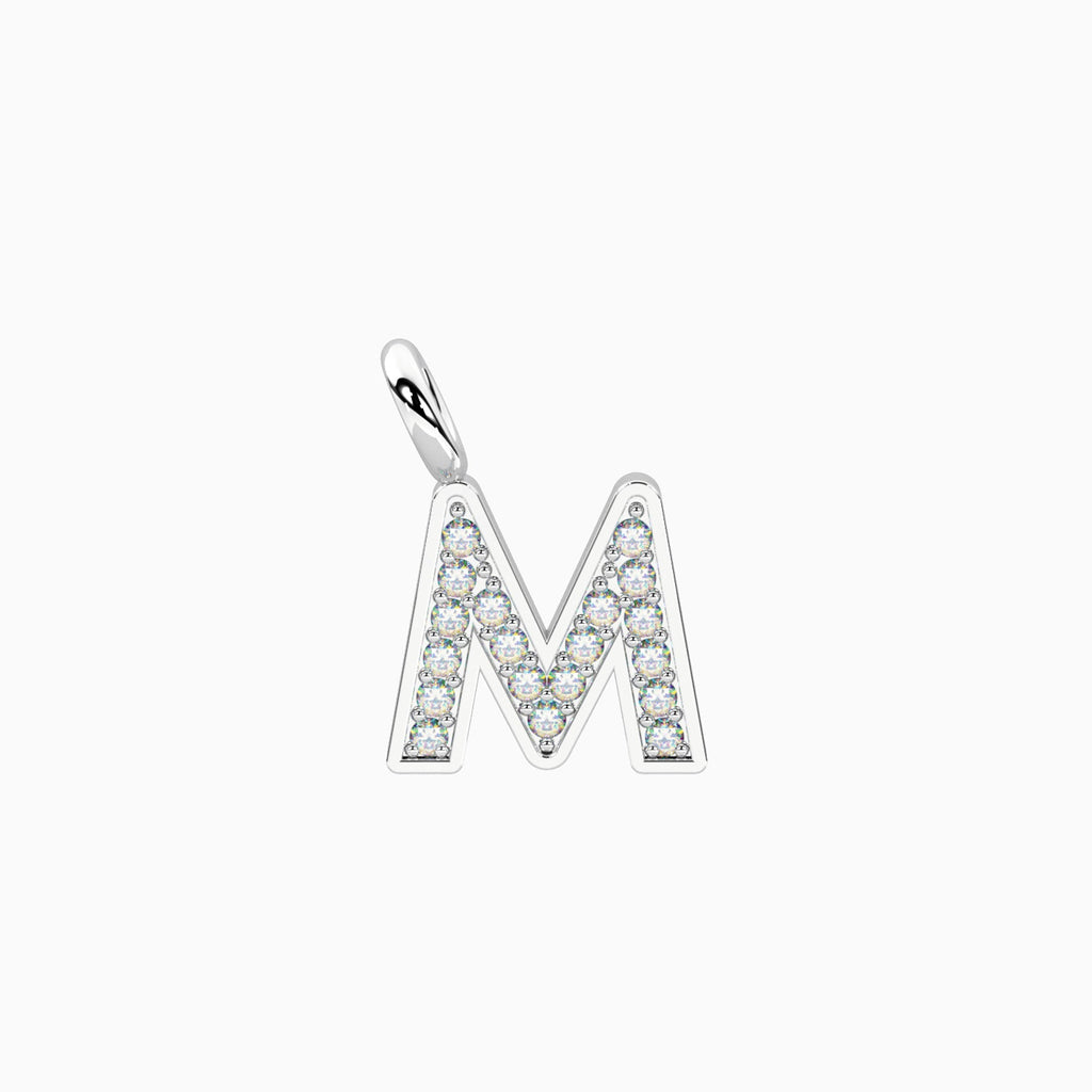 Charm Kidult By You Lettera M in Acciaio con Cristalli
