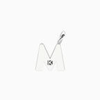 Charm Kidult By You Lettera M in Acciaio con Cristalli