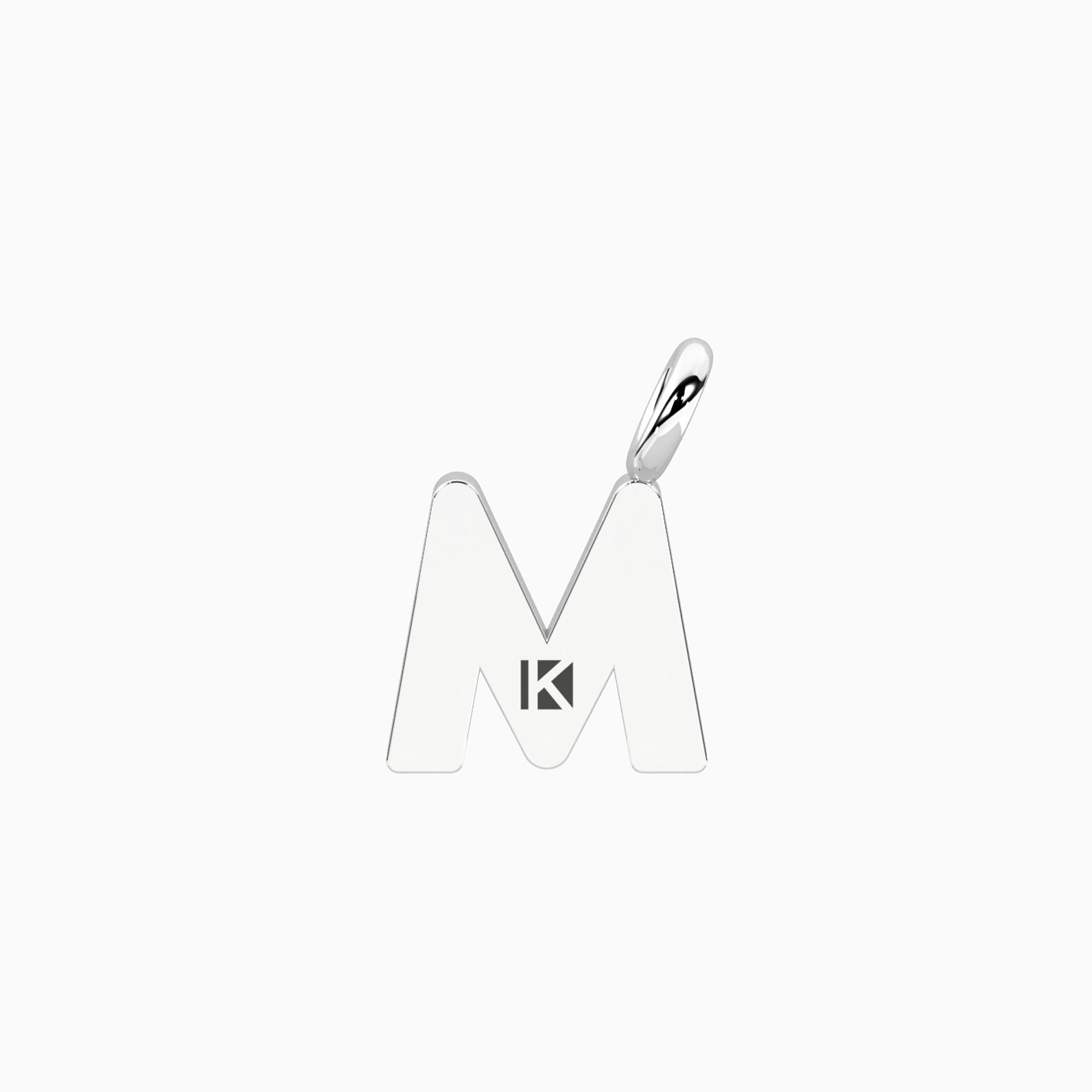 Charm Kidult By You Lettera M in Acciaio con Cristalli