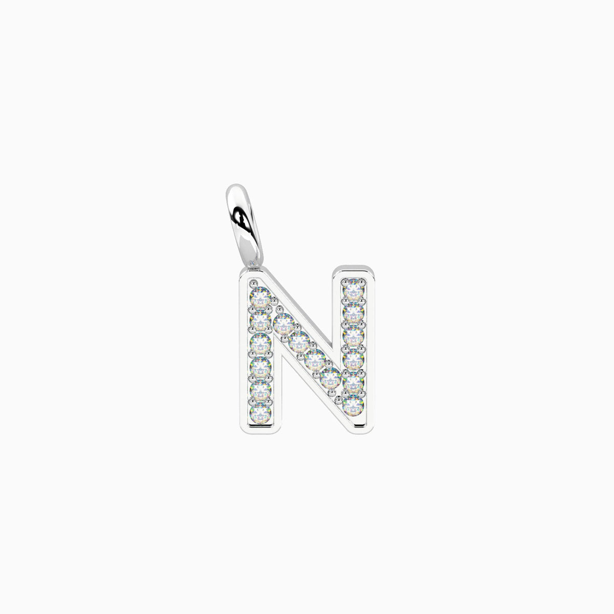 Charm Kidult By You Lettera N in Acciaio con Cristalli