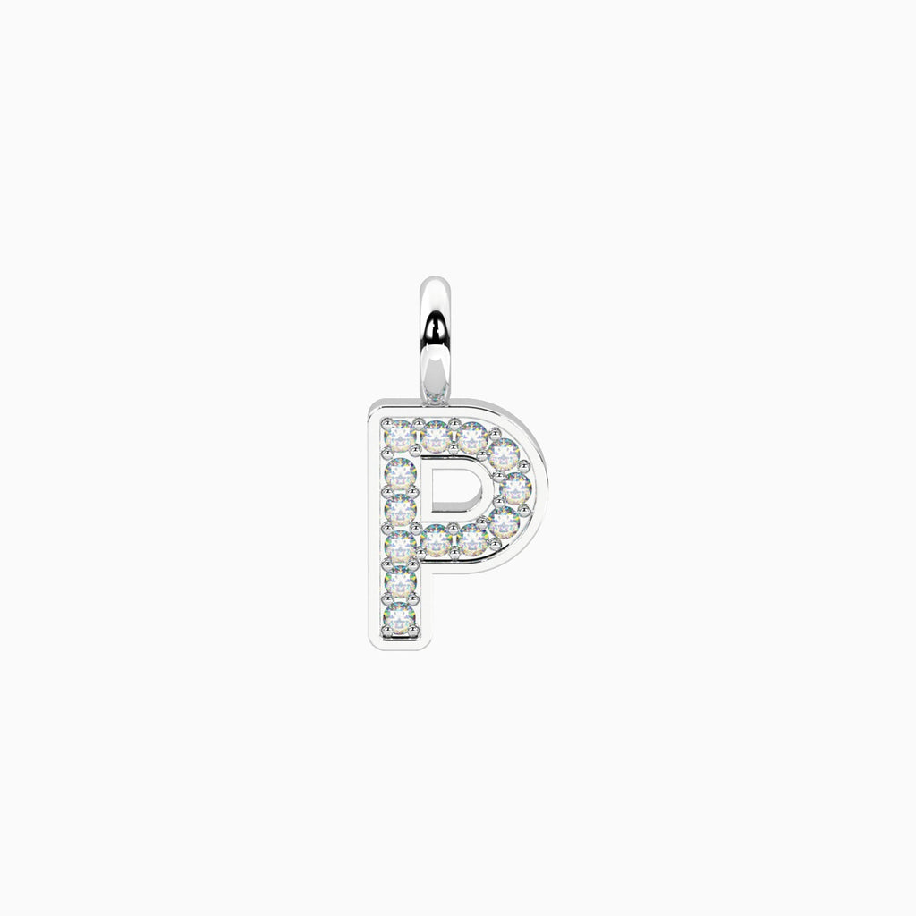 Charm Kidult By You Lettera P in Acciaio con Cristalli