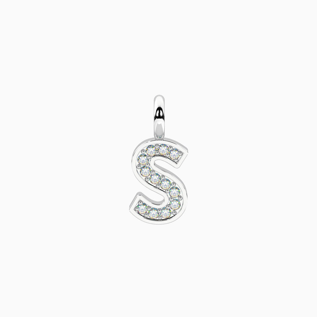 Charm Kidult By You Lettera S in Acciaio con Cristalli