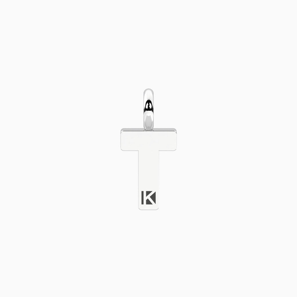 Charm Kidult By You Lettera T in Acciaio con Cristalli
