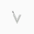 Charm Kidult By You Lettera V in Acciaio con Cristalli