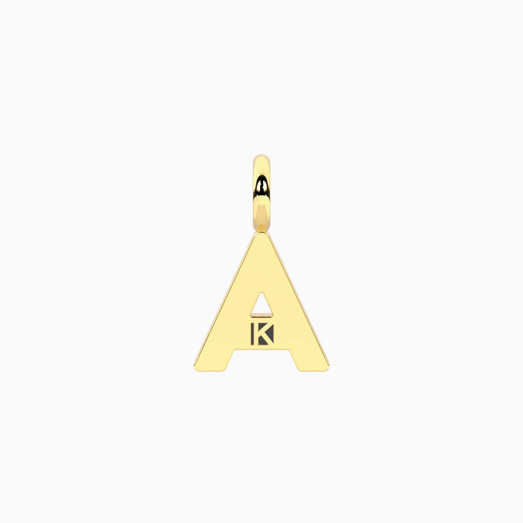Charm Kidult By You Lettera A in Acciaio Dorato - vista 2