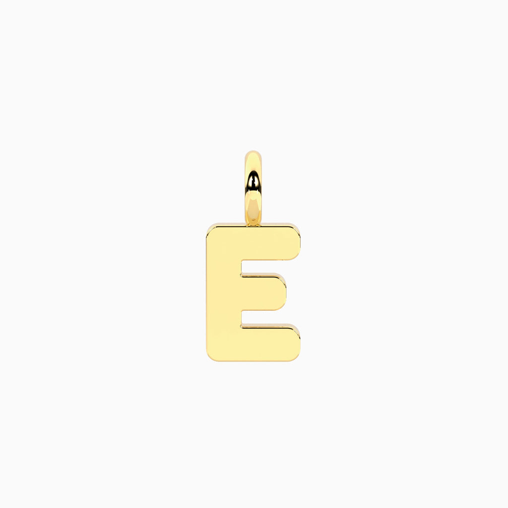 Charm Kidult By You Lettera E in Acciaio Dorato