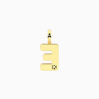 Charm Kidult By You Lettera E in Acciaio Dorato - vista 2