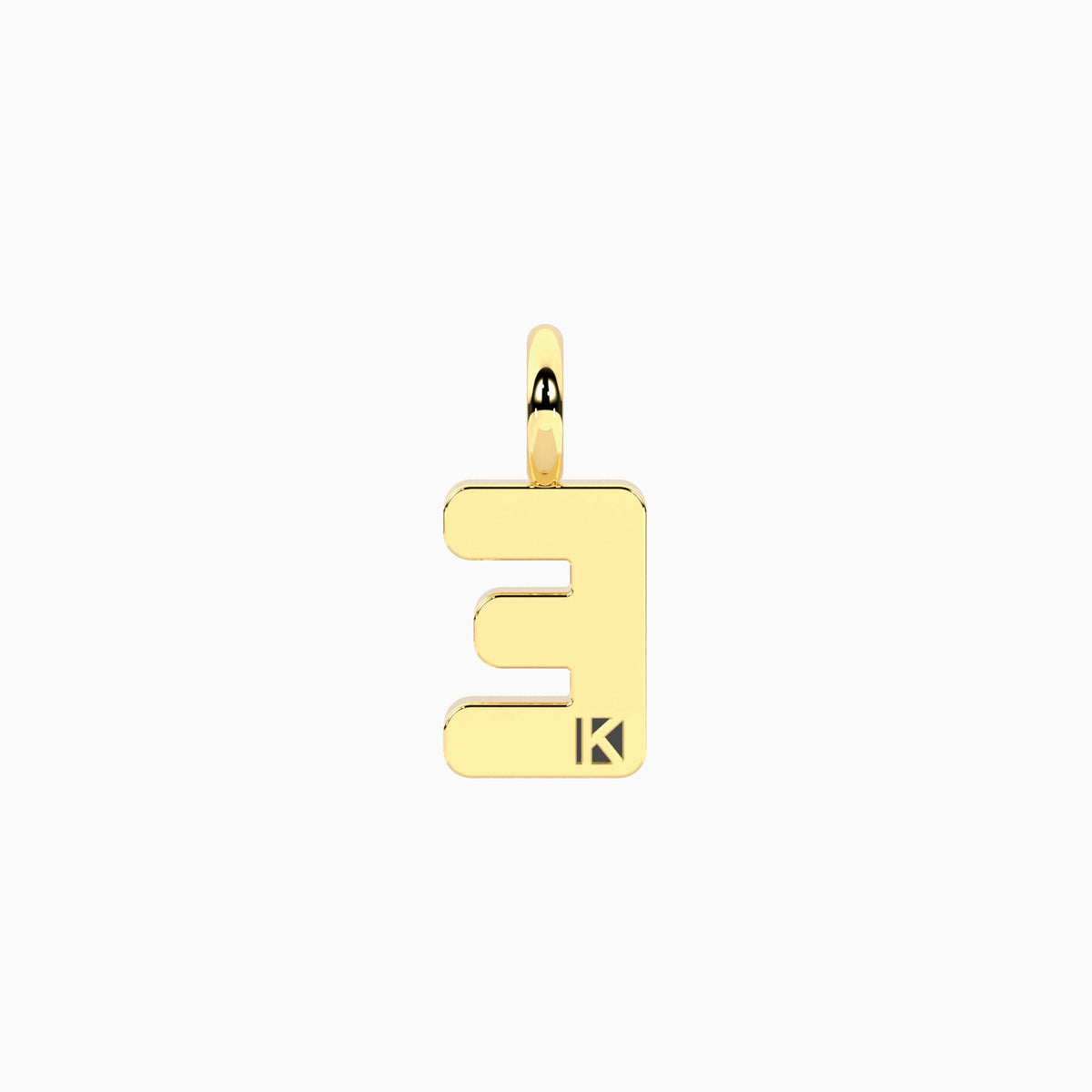 Charm Kidult By You Lettera E in Acciaio Dorato - vista 2