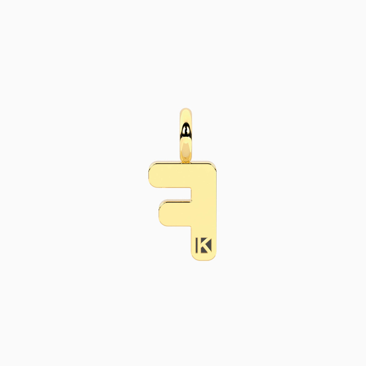 Charm Kidult By You Lettera F in Acciaio Dorato - vista 2