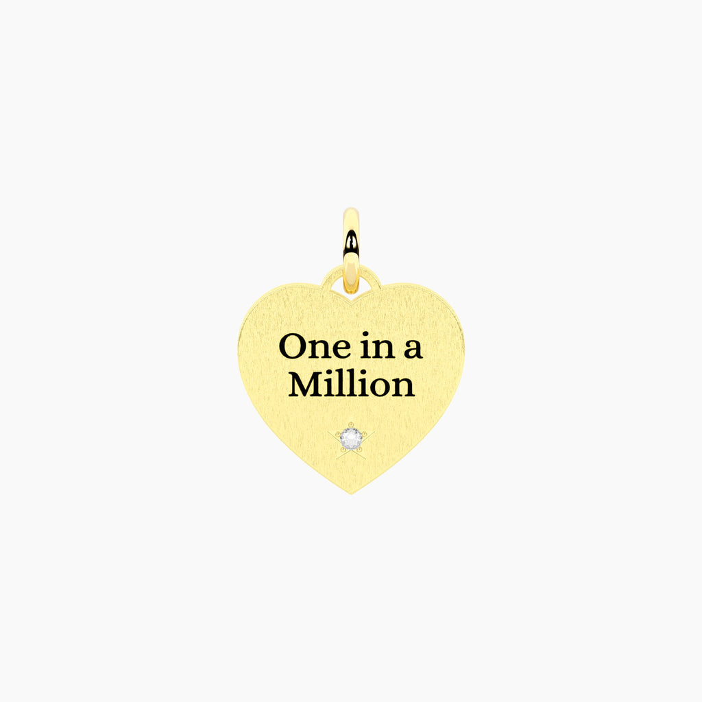Charm Kidult By You Cuore One in a Million in Acciaio PVD Giallo