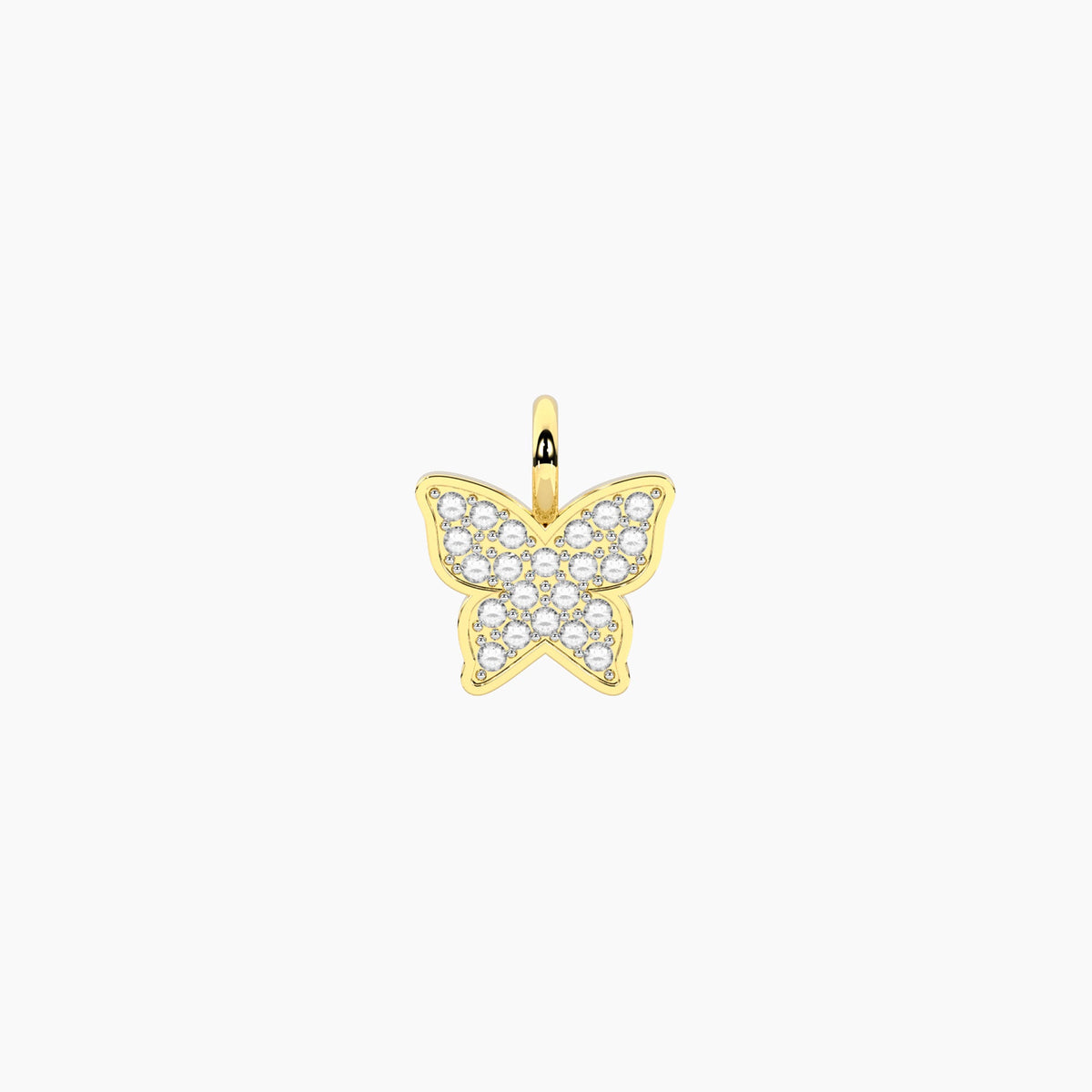 Charm Kidult By You Farfalla in Acciaio PVD Giallo con Cristalli
