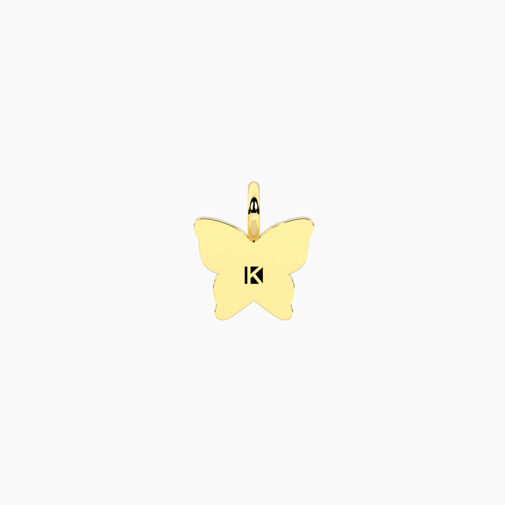 Charm Kidult By You Farfalla in Acciaio PVD Giallo con Cristalli - vista 2
