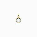 Charm Kidult By You Energy Stone Zircone Tondo in Acciaio PVD Giallo