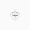 Charm Kidult By You Cuore Famiglia in Acciaio con Cristallo