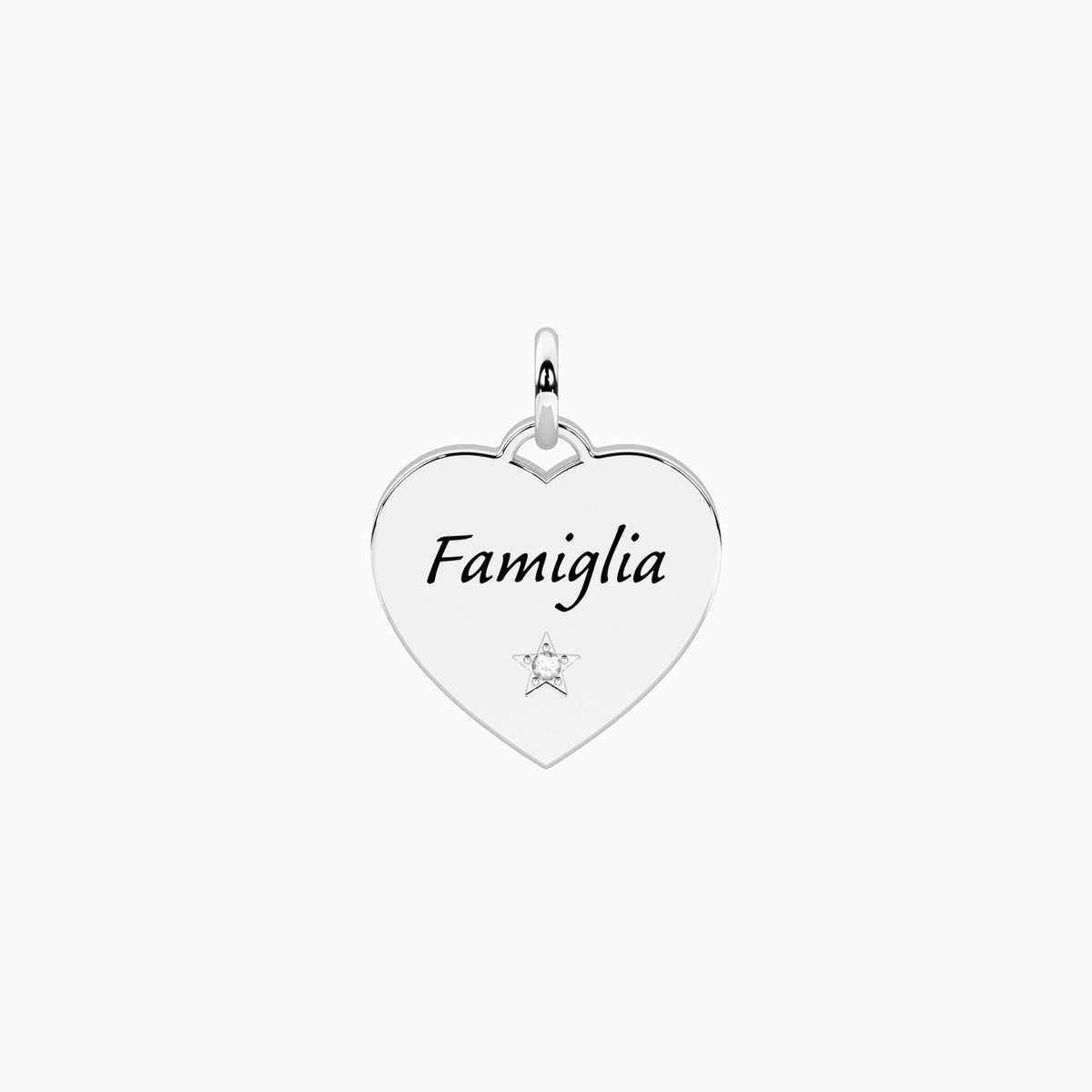 Charm Kidult By You Cuore Famiglia in Acciaio con Cristallo