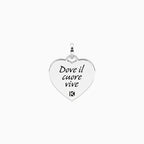 Charm Kidult By You Cuore Famiglia in Acciaio con Cristallo - vista 2