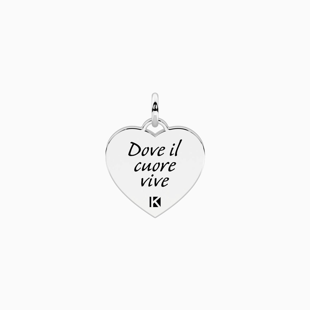Charm Kidult By You Cuore Famiglia in Acciaio con Cristallo - vista 2