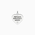 Charm Kidult By You Cuore Mamma in Acciaio Satinato