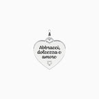 Charm Kidult By You Cuore Mamma in Acciaio Satinato