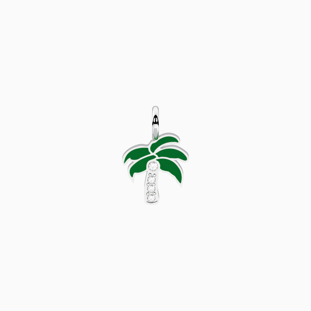 Charm Kidult By You Palma in Acciaio con Smalto e Cristalli