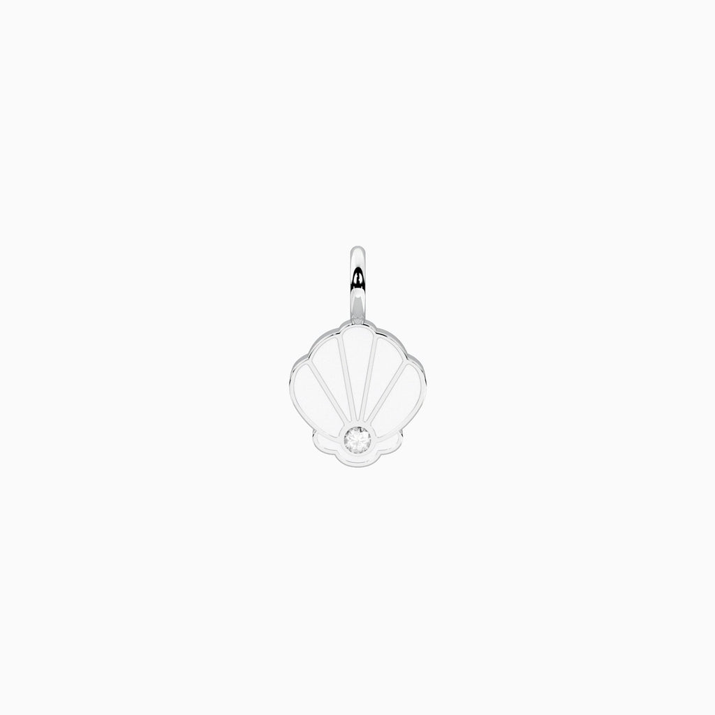 Charm Kidult By You Conchiglia in Acciaio Smaltato con Cristalli