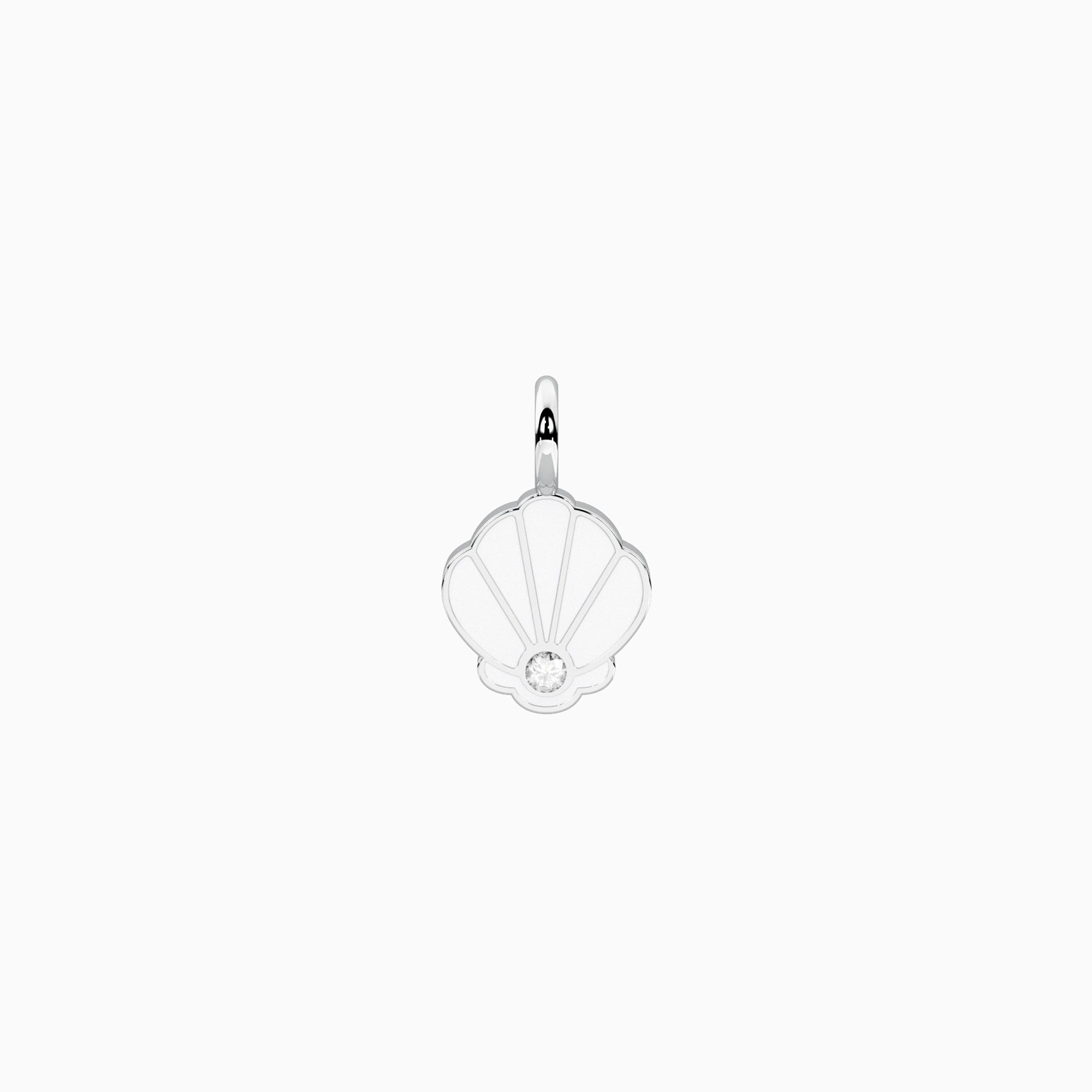Charm Kidult By You Conchiglia in Acciaio Smaltato con Cristalli