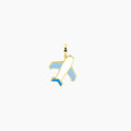 Charm Kidult By You Aeroplano in Acciaio PVD Giallo con Smalto e Cristalli
