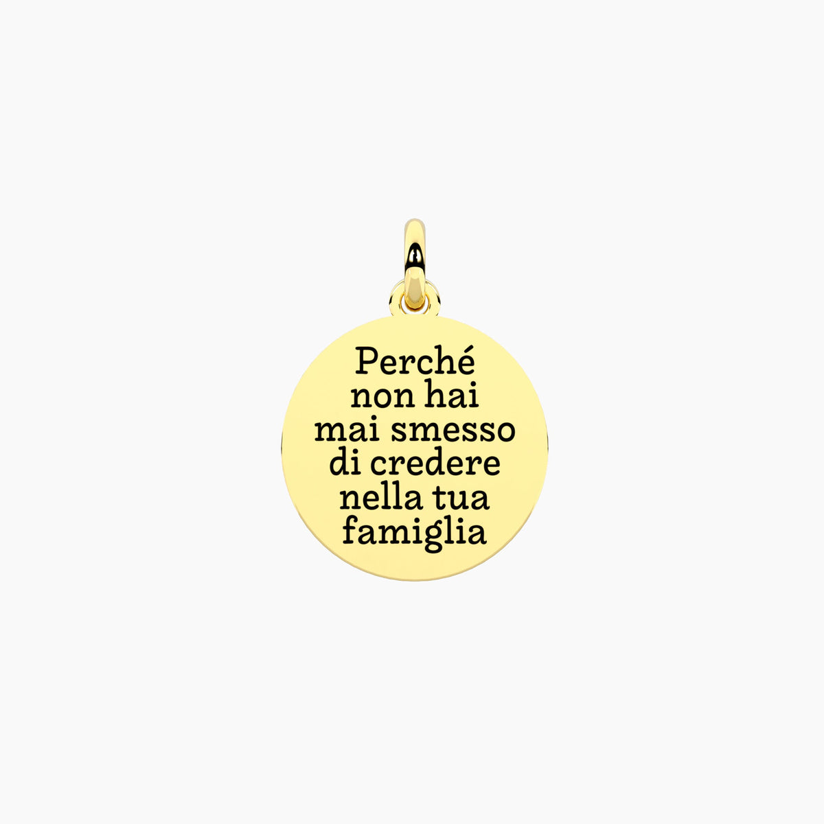 Charm Kidult By You Tondo Mamma Famiglia in Acciaio PVD Giallo - vista 2