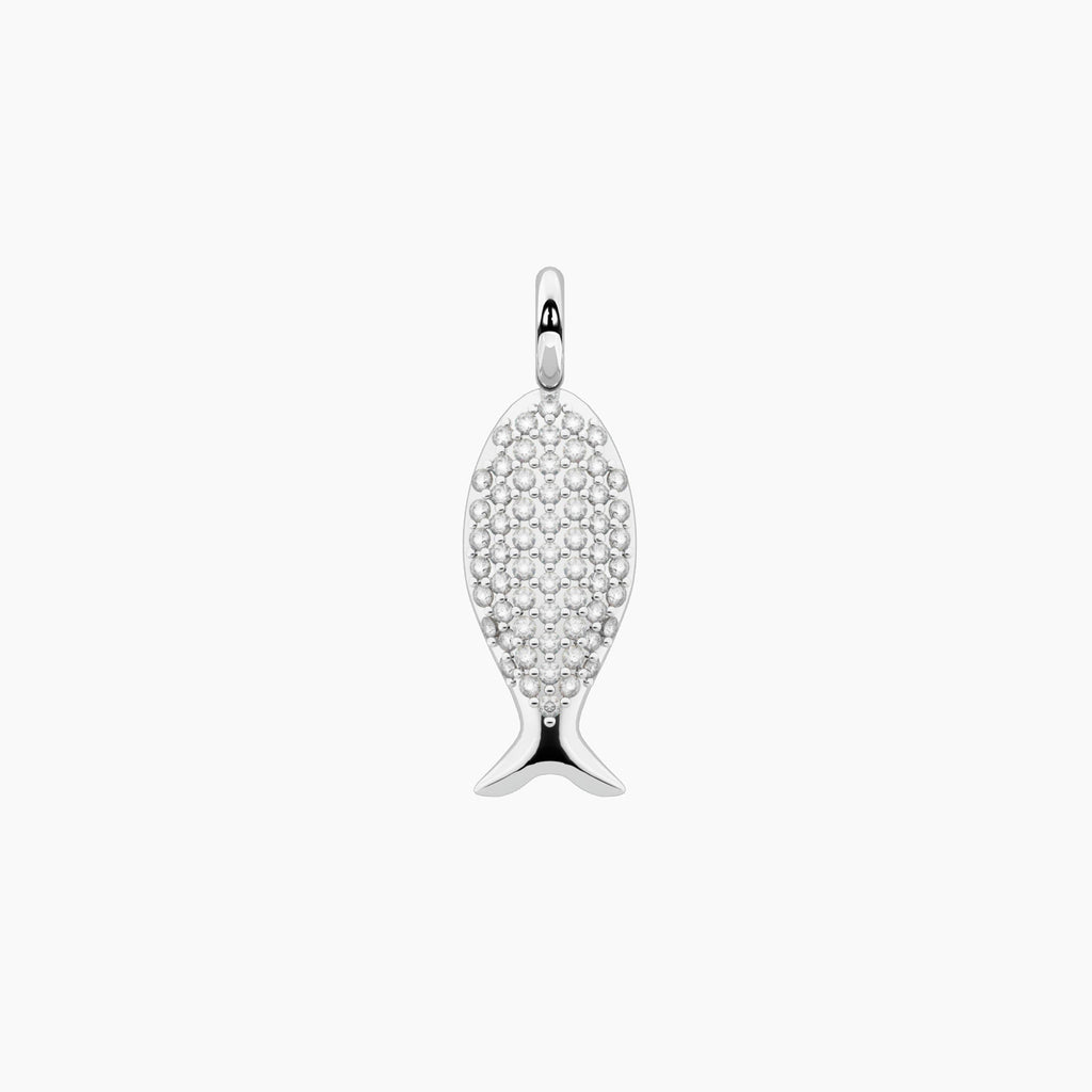 Charm Kidult By You Pesce in Acciaio con Cristalli
