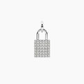 Charm Kidult By You Lucchetto Pavé in Acciaio con Cristalli