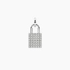 Charm Kidult By You Lucchetto Pavé in Acciaio con Cristalli