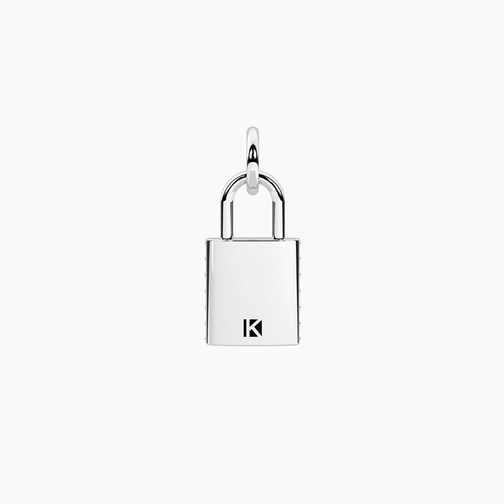 Charm Kidult By You Lucchetto Pavé in Acciaio con Cristalli - vista 2