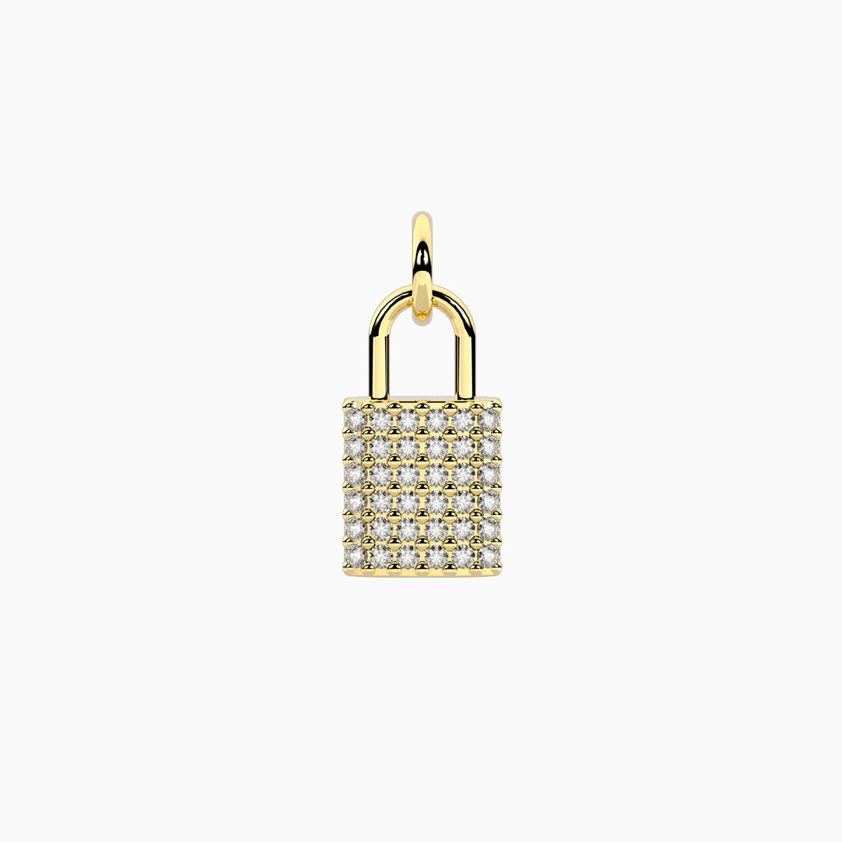 Charm Kidult By You Lucchetto Pavé in Acciaio Dorato con Cristalli