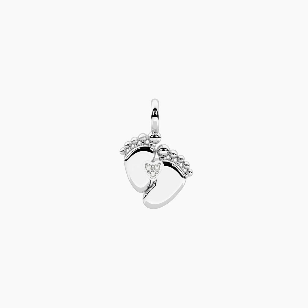 Charm Kidult By You Piedini in Acciaio con Cristalli