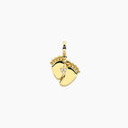Charm Kidult By You Piedini in Acciaio Dorato con Cristalli