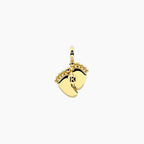 Charm Kidult By You Piedini in Acciaio Dorato con Cristalli - vista 2