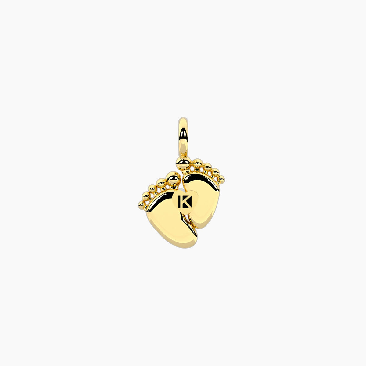 Charm Kidult By You Piedini in Acciaio Dorato con Cristalli - vista 2