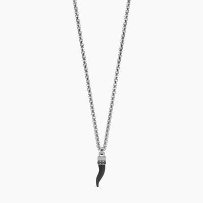Collana Uomo Kidult Style Acciaio con Cornetto Portafortuna