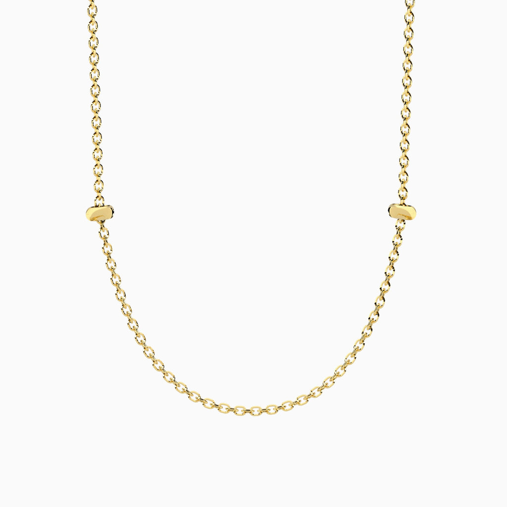 Collana Kidult By You Acciaio Dorato Catena Diamantata 85 cm