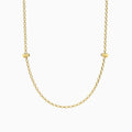 Collana Kidult By You Acciaio Dorato Catena Diamantata 85 cm