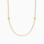 Collana Kidult By You Acciaio Dorato Catena Diamantata 85 cm