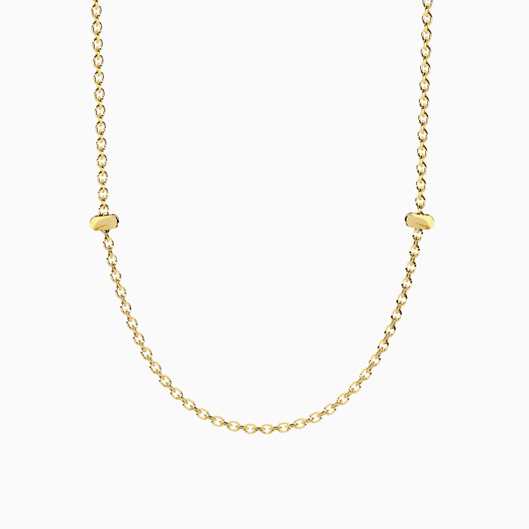 Collana Kidult By You Acciaio Dorato Catena Diamantata 85 cm