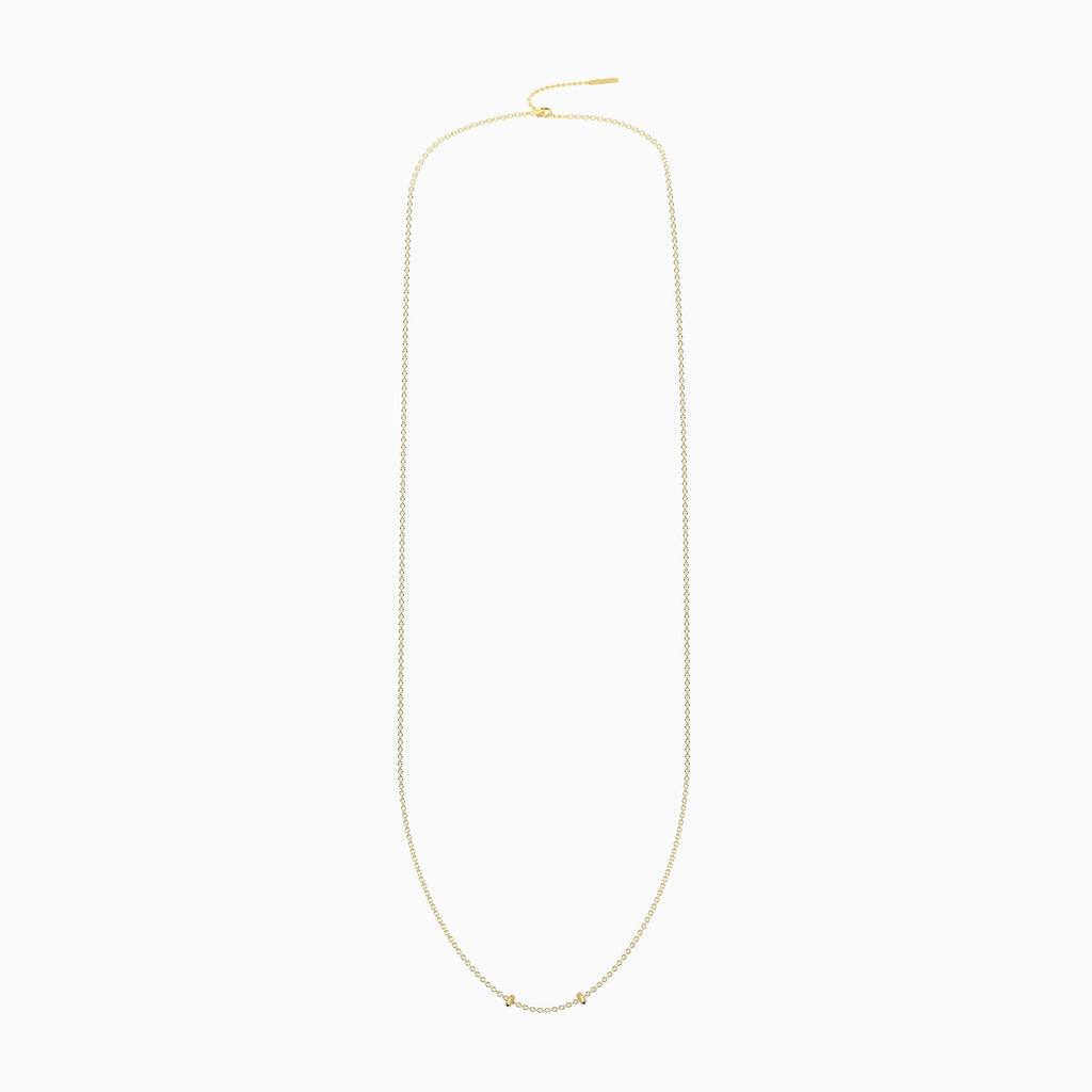 Collana Kidult By You Acciaio Dorato Catena Diamantata 85 cm