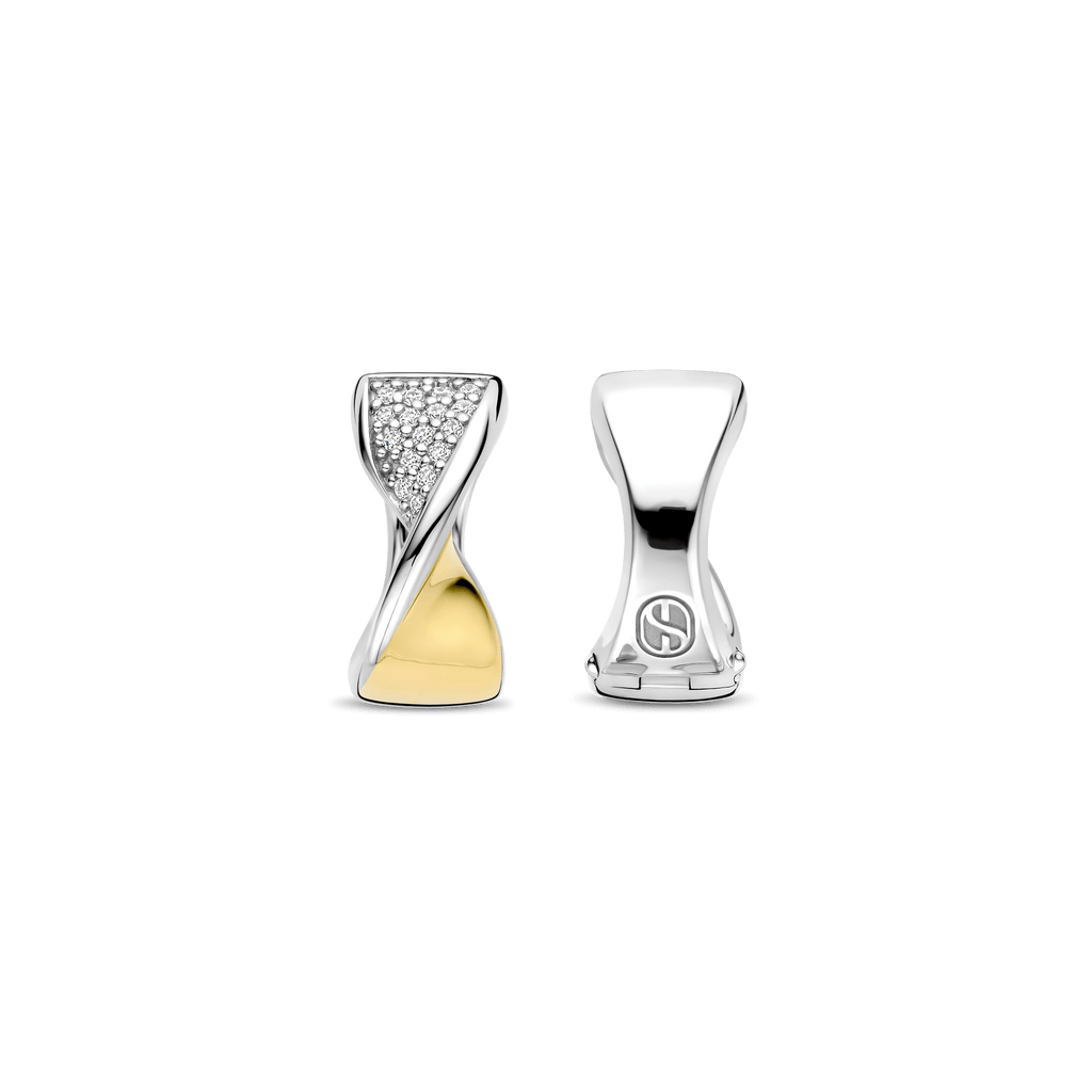 Orecchini a Cerchio Ti Sento Milano Argento Bicolore 15 mm