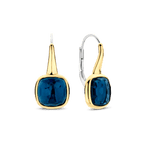 Orecchini Ti Sento Milano Argento Dorato con Pietra Blu