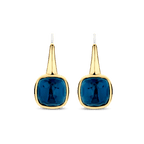 Orecchini Ti Sento Milano Argento Dorato con Pietra Blu