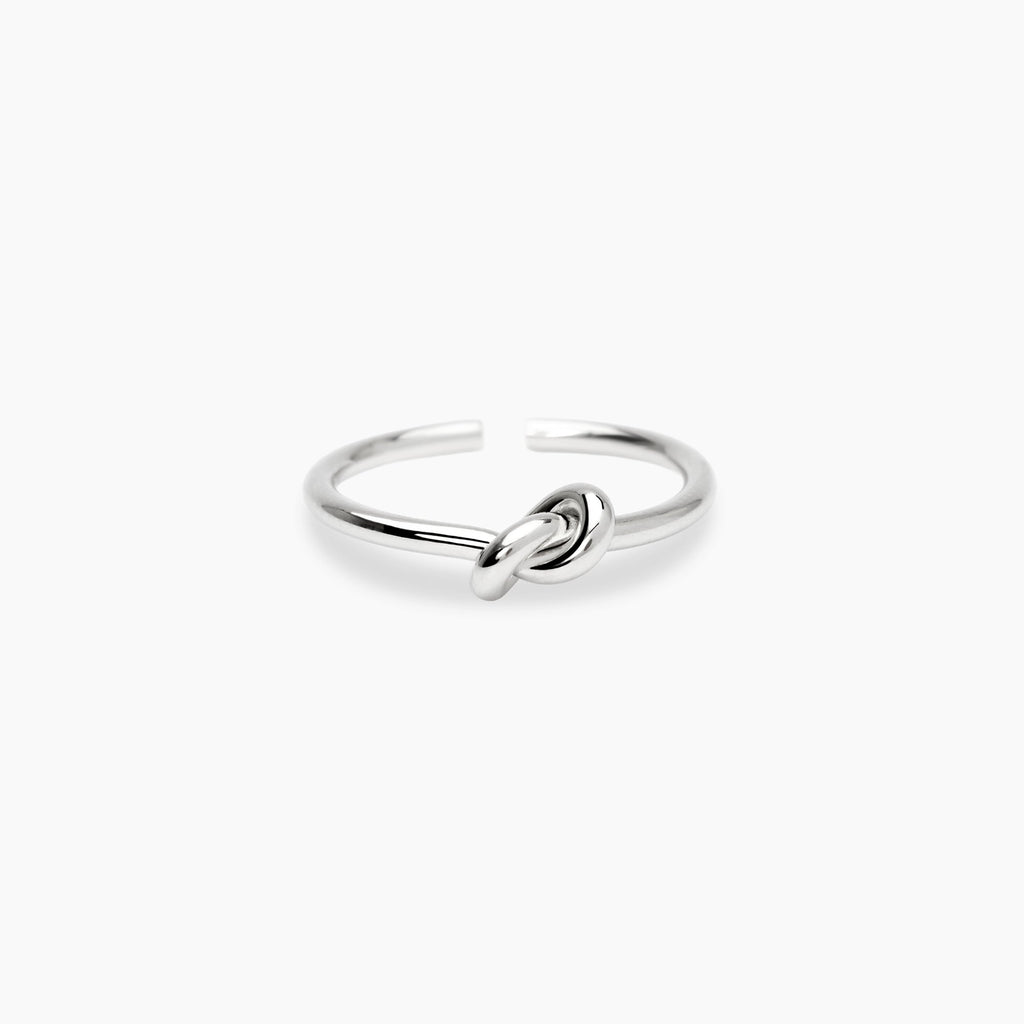 Anello Kidult Style Aperto con Nodo in Acciaio