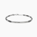 Bracciale Kidult Style Acciaio con Ematite e Piastra