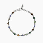 Bracciale Kidult Style Acciaio con Pietre Multicolore
