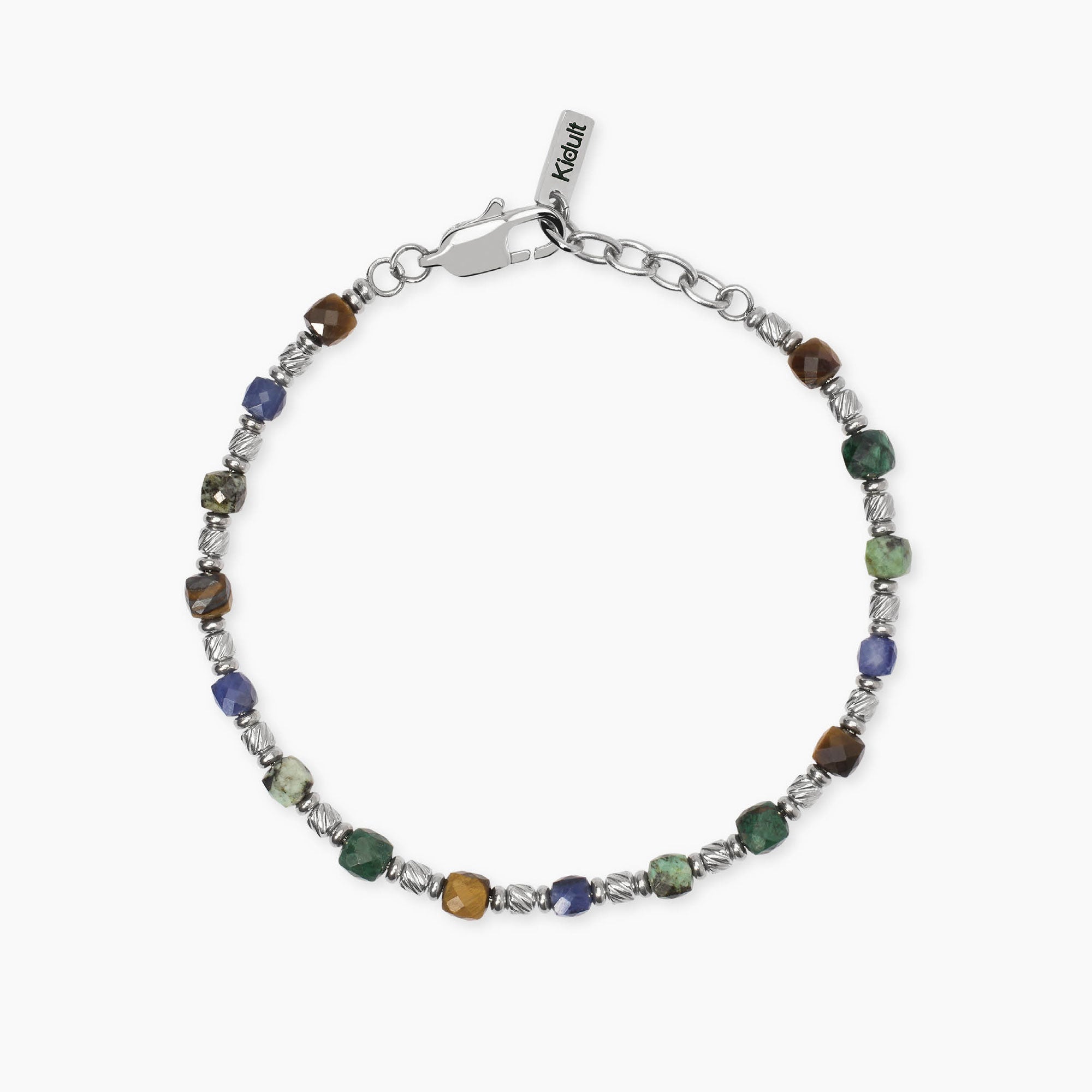 Bracciale Kidult Style Acciaio con Pietre Multicolore